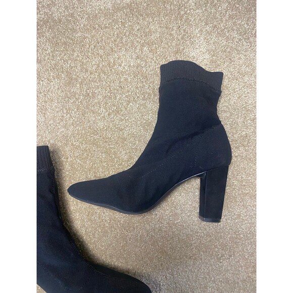 Simply Vera Vera Wang Black Sock Boot Heels Womens Size 6.5 M Heeled Bootie - Picture 8 of 10